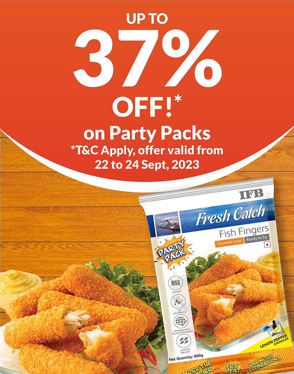 Breaded Fish Fillets - 1 Kg Party Pack